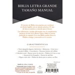 RVR 1960 Biblia letra grande tam. manual, negro, imit. piel con indice (Hand Size Giant Print Bible, Black Indexed)