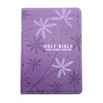 KJV Pocket Bible, Lux Leather, Purple