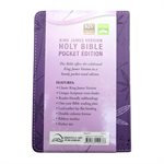 KJV Pocket Bible, Lux Leather, Purple