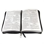 KJV Pocket Bible, Lux Leather, Zipper, Black