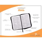 KJV Pocket Bible, Lux Leather, Zipper, Black
