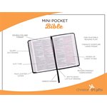 KJV Mini Pocket Bible Lux Leather, Black