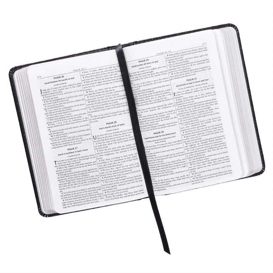 KJV Mini Pocket Bible Lux Leather, Black
