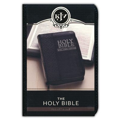 KJV Mini Pocket Bible - Soft leather-look, black with zipper