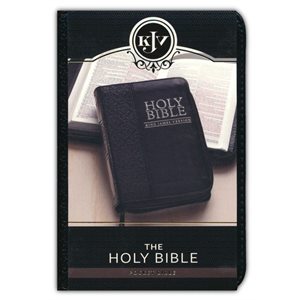 KJV Mini Pocket Bible - Soft leather-look, black with zipper