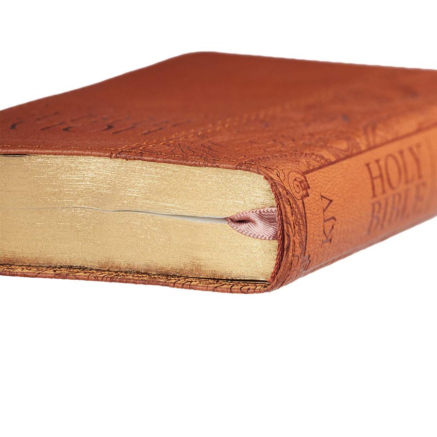 KJV Mini Pocket Bible, Lux, Leather, Tan