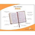 KJV Mini Pocket Bible, Lux, Leather, Tan