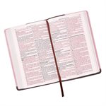 KJV Holy Bible, Standard Bible, Pink and Brown Faux Leather Bible w / Ribbon Marker, Red Letter Edition, King James Version