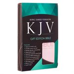 KJV Holy Bible, Standard Bible, Pink and Brown Faux Leather Bible w / Ribbon Marker, Red Letter Edition, King James Version