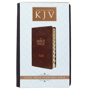KJV Giant Print Lux-Leather Pattern Dark Brown