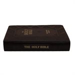 KJV Giant Print Lux-Leather Pattern Dark Brown