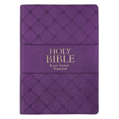 KJV Super Giant-Print Bible--imitation leather, purple