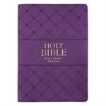 KJV Super Giant-Print Bible--imitation leather, purple