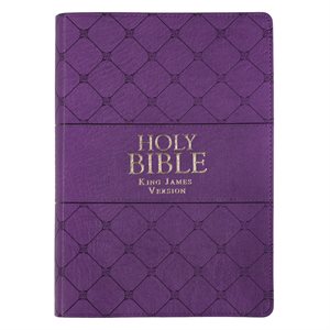 KJV Super Giant-Print Bible--imitation leather, purple