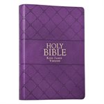 KJV Super Giant-Print Bible--imitation leather, purple