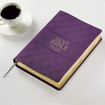 KJV Super Giant-Print Bible--imitation leather, purple