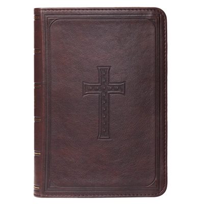 KJV Compact Large Print Lux-Leather DK Brown