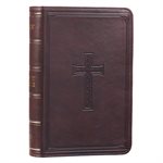 KJV Compact Large Print Lux-Leather DK Brown