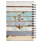 Be Still Coastal Design Large Hardcover Wirebound Journal - Psalm 46:10
