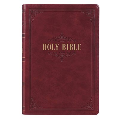 KJV Large-Print Bible--imitation leather, burgundy