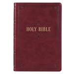 KJV Large-Print Bible--imitation leather, burgundy