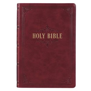 KJV Large-Print Bible--imitation leather, burgundy