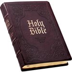 KJV Large-Print Bible--imitation leather, dark brown