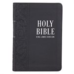 KJV Large-Print Compact Bible--imitation leather, black