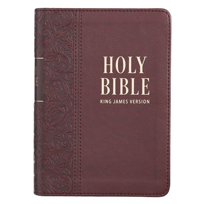 KJV Large-Print Compact--imitation leather, brown