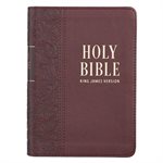 KJV Large-Print Compact--imitation leather, brown