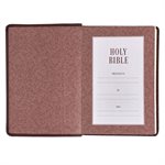 KJV Large-Print Compact--imitation leather, brown