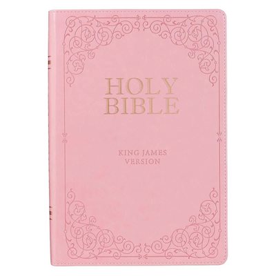 KJV Large-Print Bible--Imitation Leather, Pink