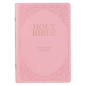 KJV Large-Print Bible--Imitation Leather, Pink