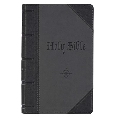 KJV Giant-Print Bible - Imitation Leather, Black / Dark Gray