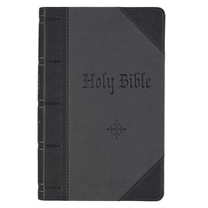 KJV Giant-Print Bible - Imitation Leather, Black / Dark Gray