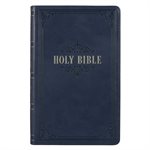 KJV Giant-Print Bible--imitation leather, dark blue