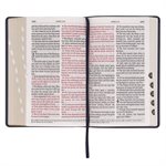 KJV Giant-Print Bible--imitation leather, dark blue