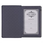 KJV Giant-Print Bible--imitation leather, dark blue