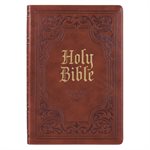 KJV Thinline Bible - Imitation leather, brown