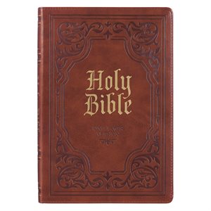KJV Thinline Bible - Imitation leather, brown