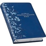 NLT Spiritual Growth Bible Navy Faux Leather