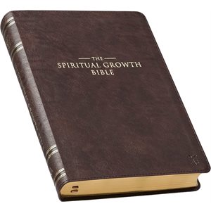 The NLT Spiritual Growth Bible Dk. Brown Faux Leather