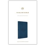 ESV Thinline Bible - soft leather-look, deep teal with rotunda design