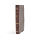 CSB Ultrathin Bible, Brown LeatherTouch