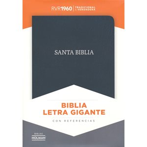 Biblia Letra Gigante con Ref. RVR 1960, Piel Fab. Negra, Ind. (RVR 1960 Giant-Print Ref. Bible, Bon. Leather, Black, Ind.)