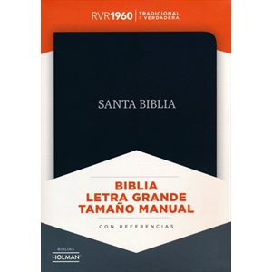 Biblia RVR 1960 Letra Gde. Tam. Manual, Piel Fabricada, Negro (RVR 1960 Lge.Print Pers.Size Bible, Bon.Leather, Black)