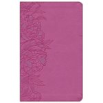NLT Giant-Print Personal-Size Bible, Filament Enabled Edition--soft leather-look, peony / pink