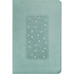 NLT Giant-Print Personal-Size Bible, Filament Enabled Edition--soft leather-look, floral frame teal