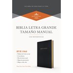 Biblia Reina Valera 1960 Tamaño manual. Letra grande, piel fabricada, negro / Hand Size Bible RVR 1960. Giant Print, Bonded Leather, Black (Spanish Edition)