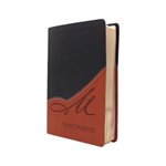 Biblia de Estudio MacArthur RVR 1960, piel simil negra / marron claro